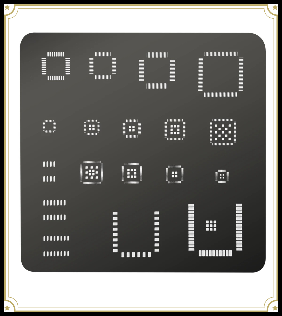 Diy Electronics Hobby - Universal IC Stencil QFP QFN SOP
