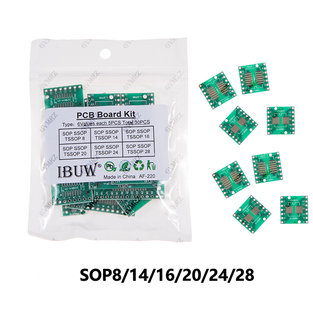 Diy Electronics Com - 30PCS 6Values SOP SSOP TSSOP PCB