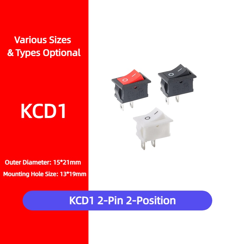 5Pcs KCD1 2Pin 21*15mm Snap-in - Diy Boat Electronics review and price