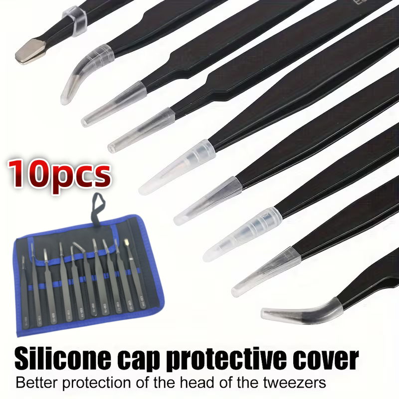 10Pcs ESD Anti‑Static Tweezers - Diy Electronics Com review and price
