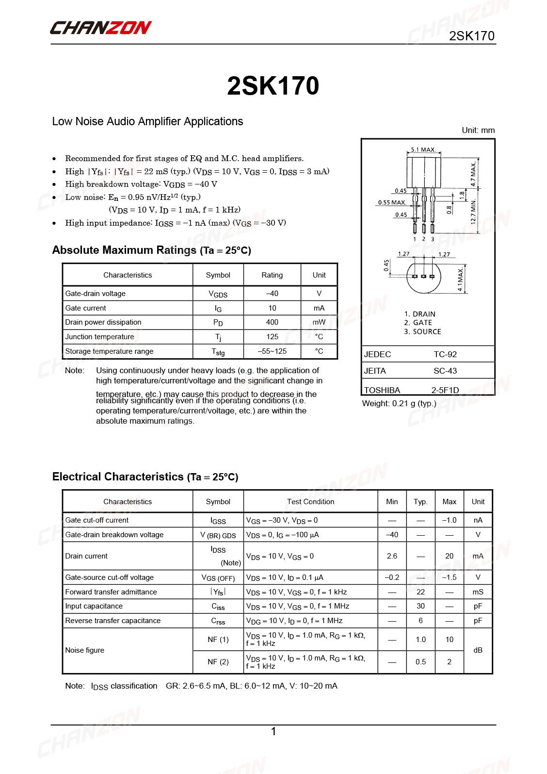 10Pcs 2SK170 TO-92 AUDIO AMPLI - Diy Electronics For Sale review and price