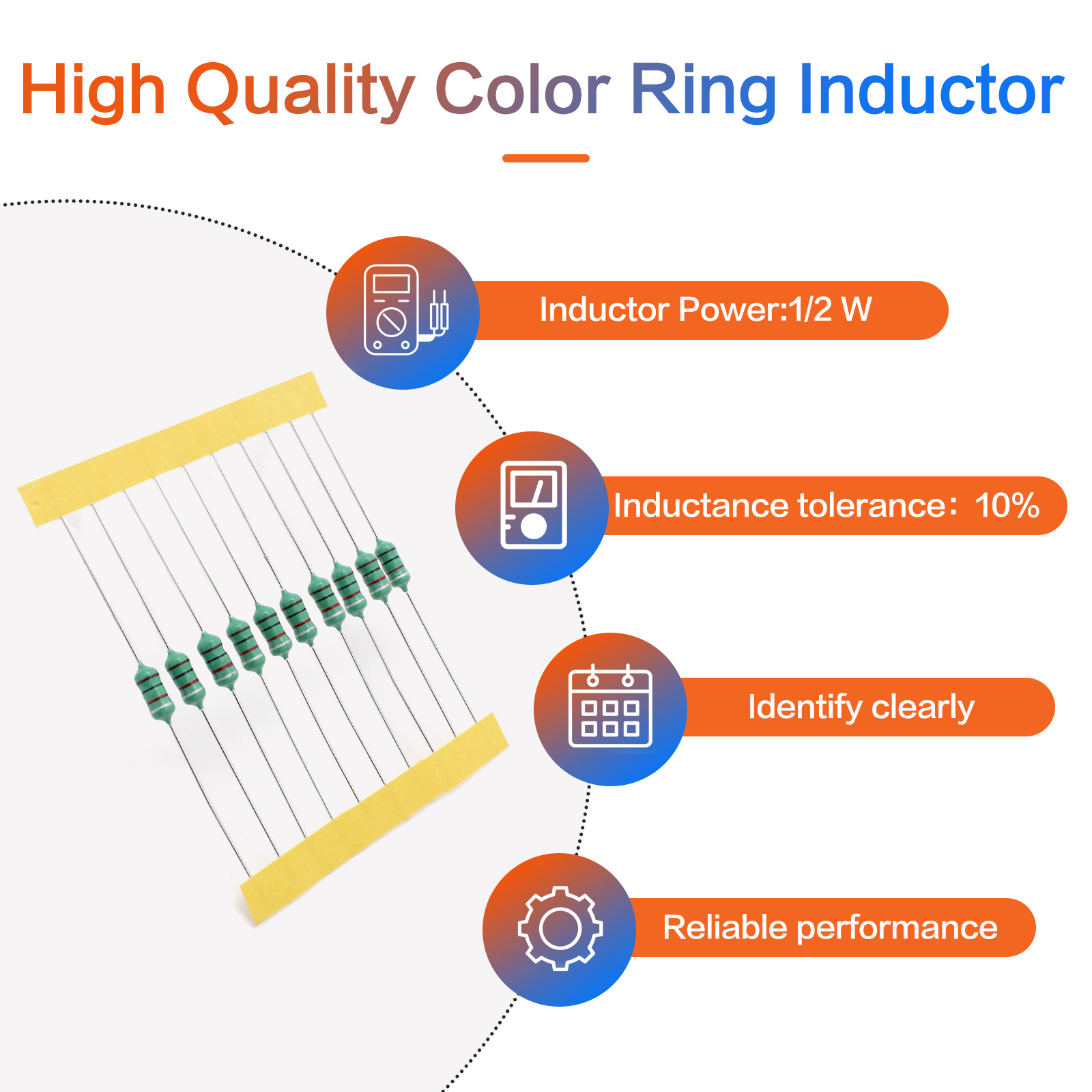 200pcs 1/2W 0410 Color Ring In - Diy Electronics Com review and price
