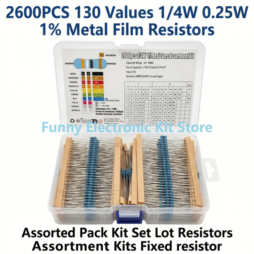 2600pcs Metal Film Resistors A - Diy Electronics Components Kit review and price