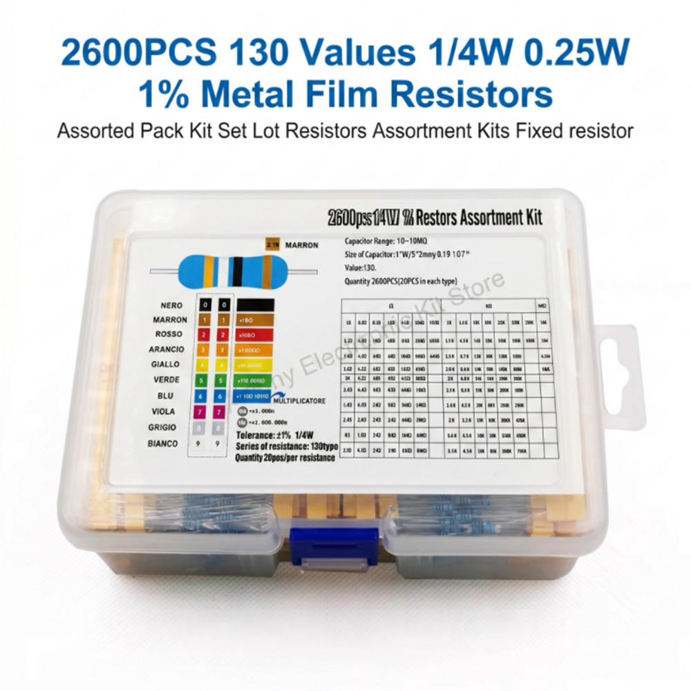 2600pcs Metal Film Resistors A - Diy Electronics Components Kit review and price