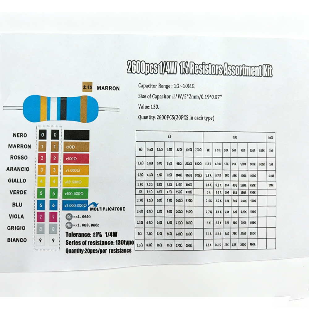 2600pcs Metal Film Resistors A - Diy Electronics Components Kit review and price